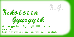 nikoletta gyurgyik business card